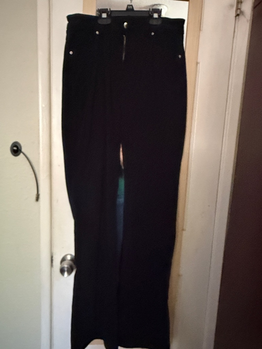 SHEIN Black High-Waist Straight Leg Pants